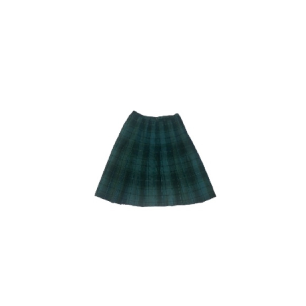 Vintage Aljean Pleated Plaid Wool Wrap Skirt - Women’s Size 8